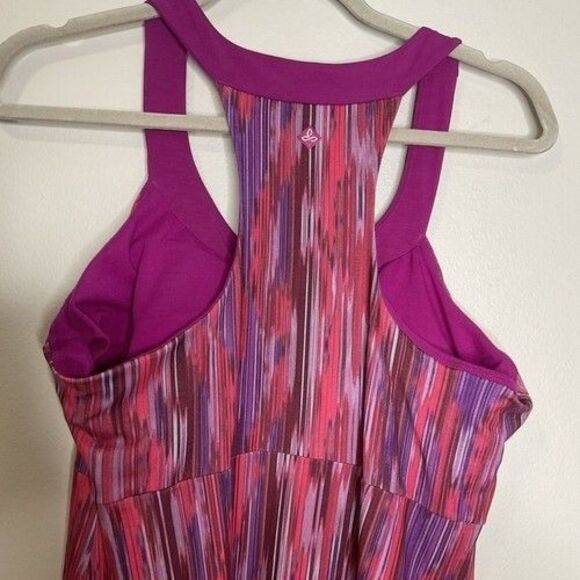 Prana Azalea Rainblur Alec Sleeveless Stretch Midi Dress Women Size L Pink - Picture 3 of 8